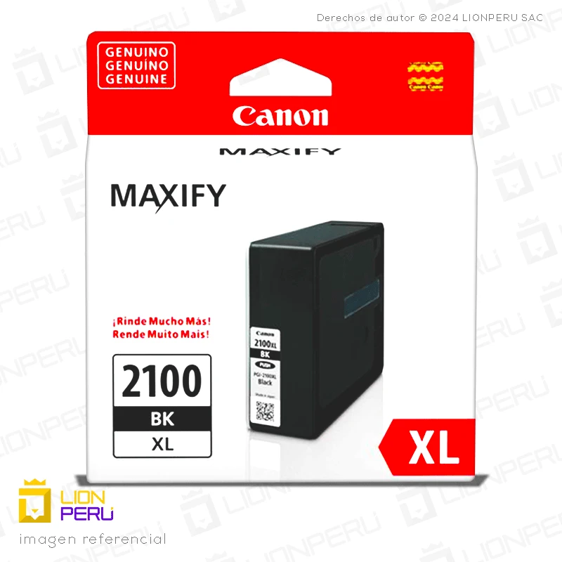 Tinta Canon PGI-2100XL Cartucho Original Negro