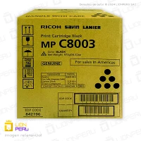 Toner Ricoh 842196, MP C8003 Cartucho Original Black