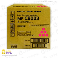 Toner Ricoh 842198, MP C8003 Cartucho Original Magenta