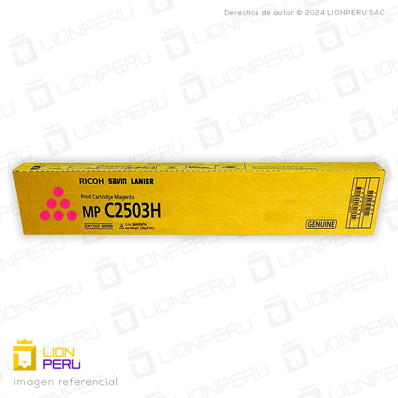 Toner Ricoh 841920, MP C2503 Cartucho Original Magenta