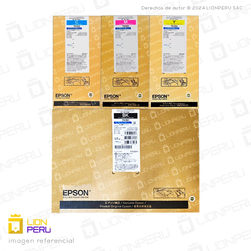 Tinta Epson T01D, 01D Bolsa Original Pack Completo