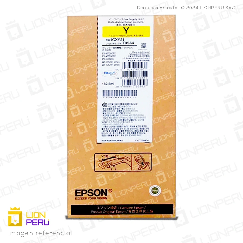 Tinta Epson T05A400, T05A4 Bolsa Original Amarillo