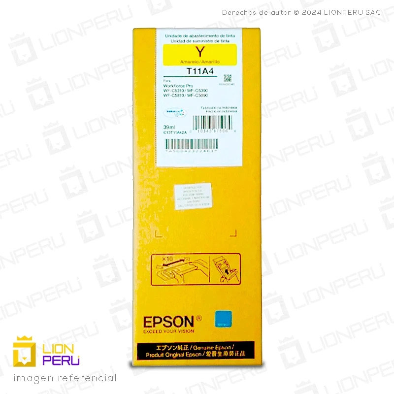 Tinta Epson T11A420, T11A4 Bolsa Original Amarillo