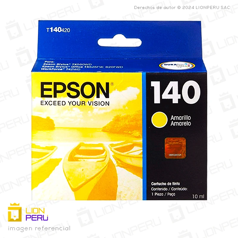 Tinta Epson T140420, T1404 Cartucho Original Amarillo