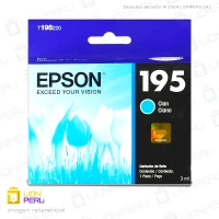 Tinta Epson T195220, T1952 Cartucho Original Cyan