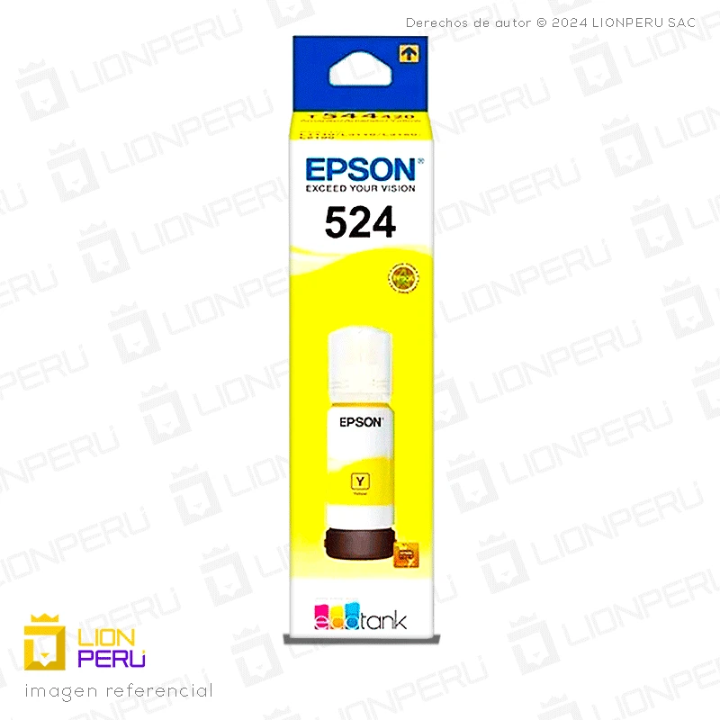 Tinta Epson T524420, T5244 Botella Original Amarillo