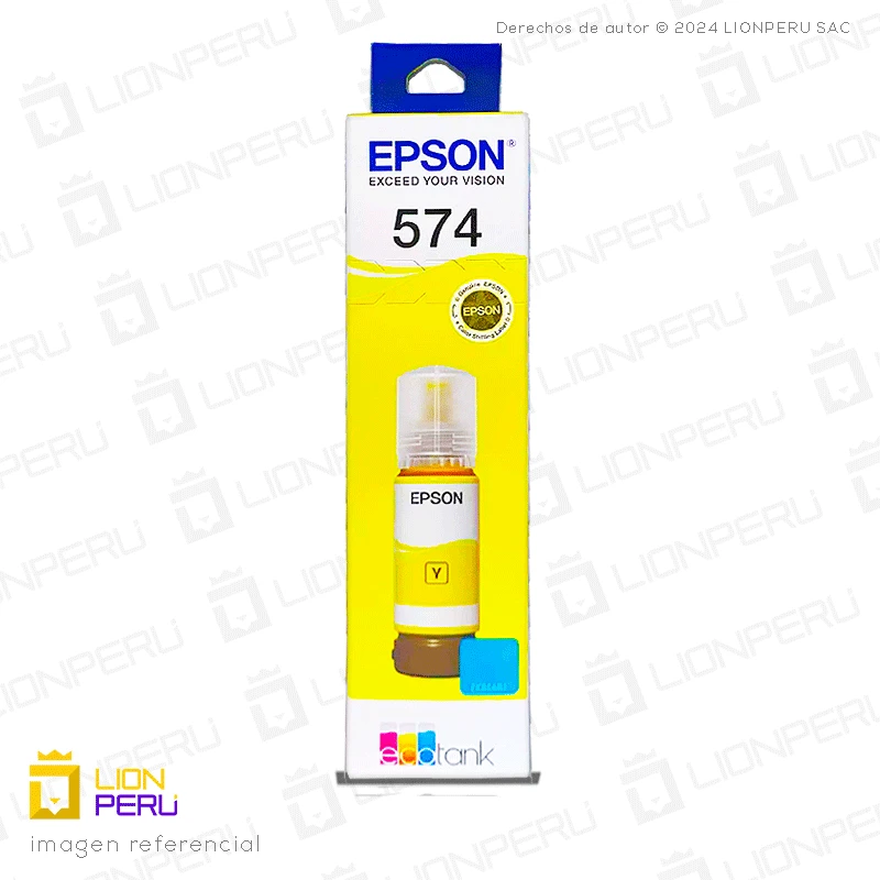 Tinta Epson T574420, T5744 Botella Original Amarillo