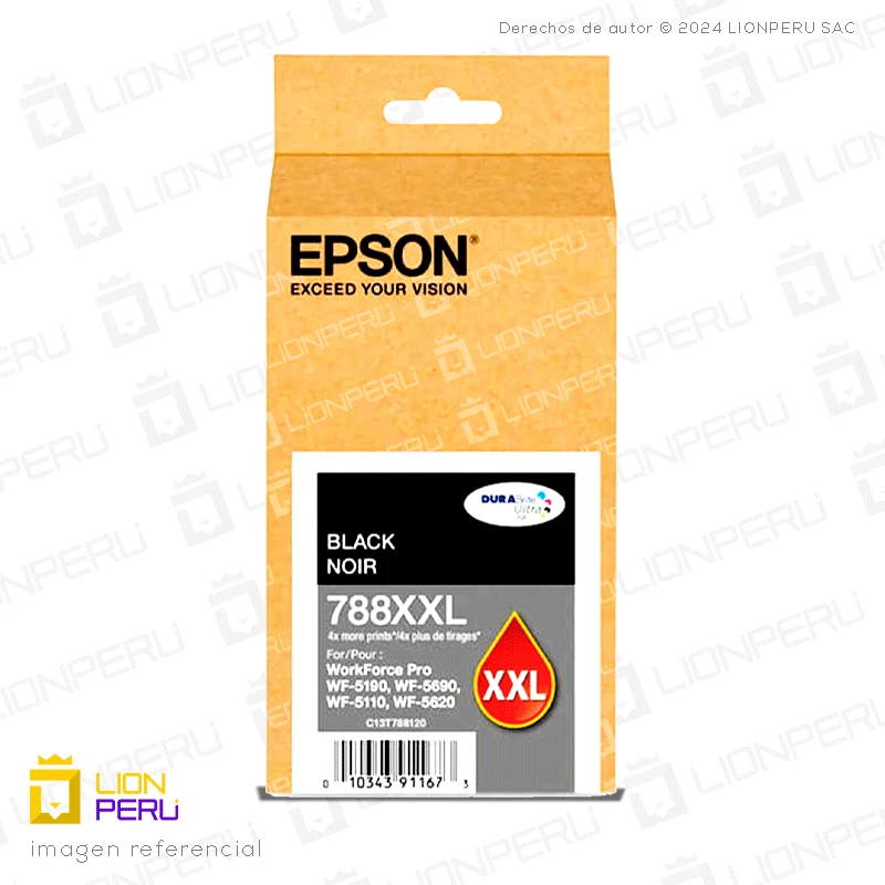 Tinta Epson T788XXL120, T788XXL1 Cartucho Original Negro