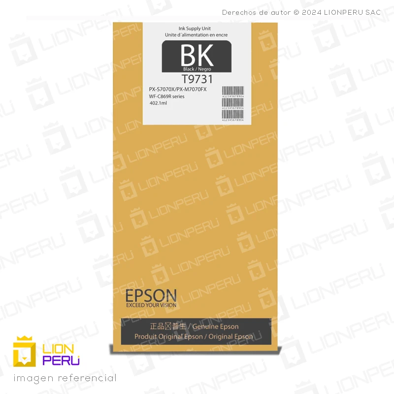 Tinta Epson T973120, T9731 Cartucho Original Negro