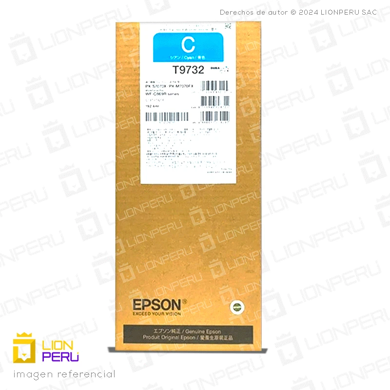 Tinta Epson T973220, T9732 Cartucho Original Cyan