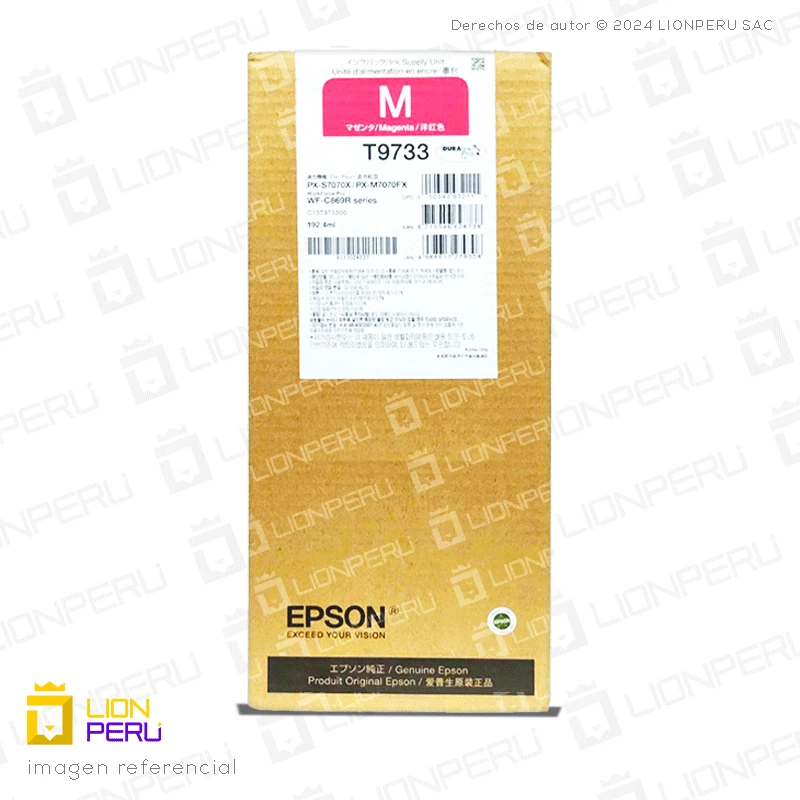 Tinta Epson T973320, T9733 Cartucho Original Magenta