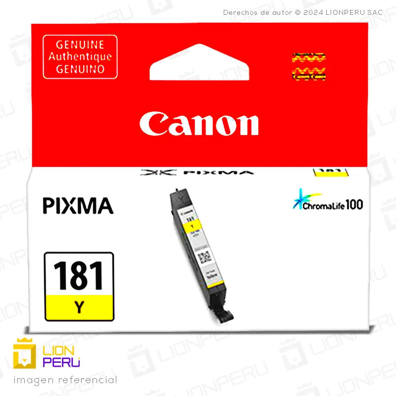 Tinta Canon CLI-181 Cartucho Original Amarillo