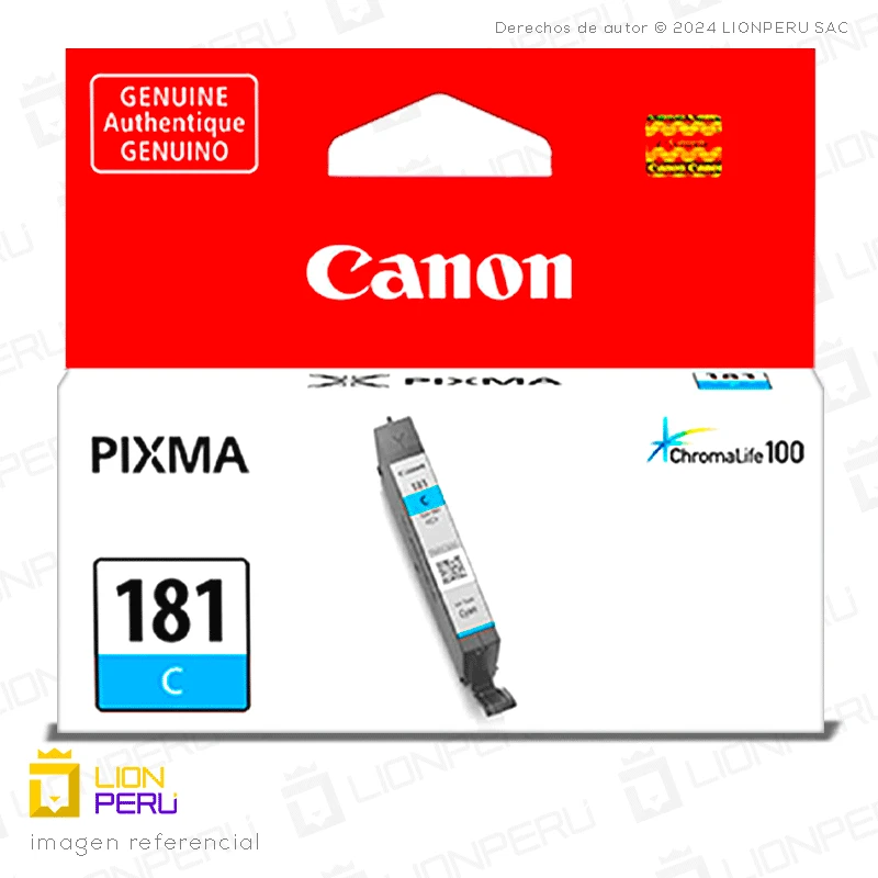 Tinta Canon CLI-181 Cartucho Original Cyan