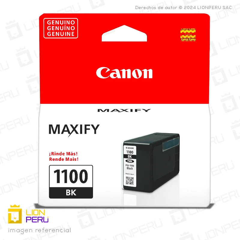 Tinta Canon PGI-1100 Cartucho Original Negro