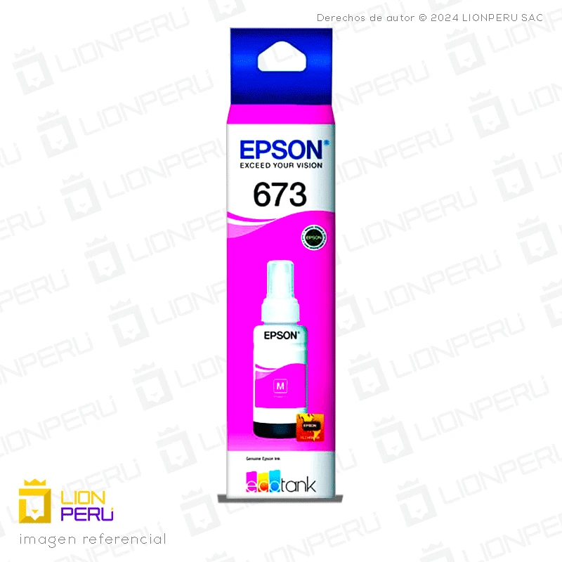 Tinta Epson T673320, T6733 Botella Original Magenta