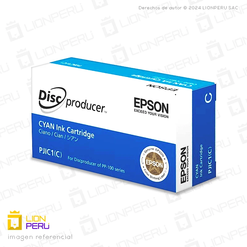 Tinta Epson C13S020447 Cian Original para Discproducer PP-100 y PP-50