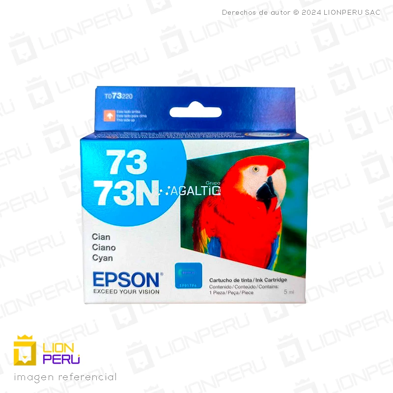 Tinta Epson T073220, T0732 Cian Original