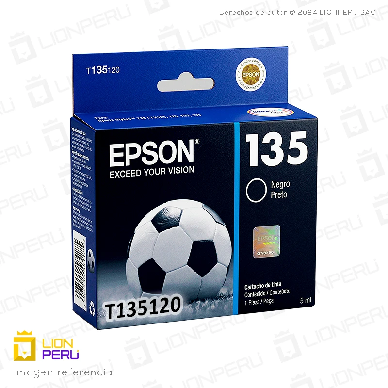 Tinta Epson T135120, T135 Negro Original