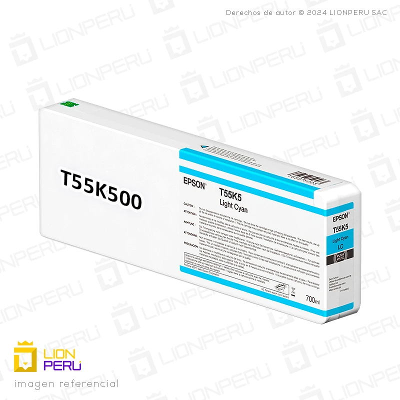 Tinta Epson T55K500, T55K Cian Claro Original