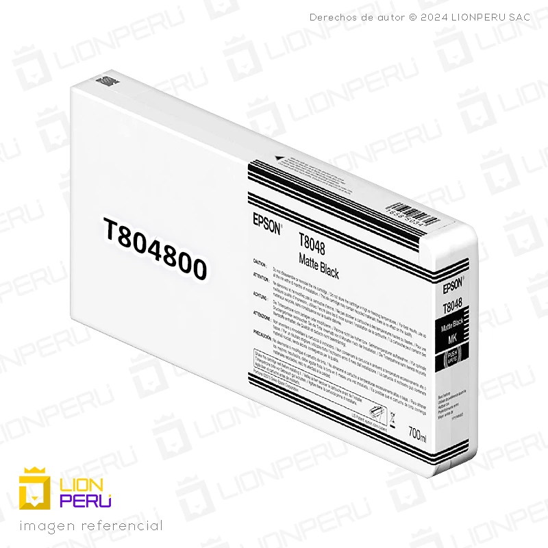 Tinta Epson T804800, T804 Negro Mate Original