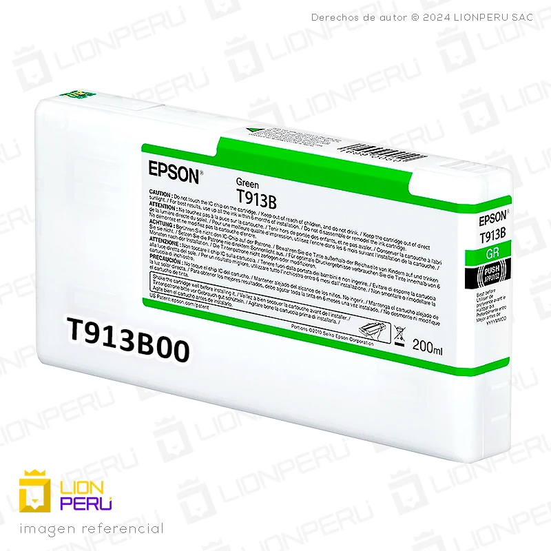Tinta Epson T913B00, T913B Verde Original