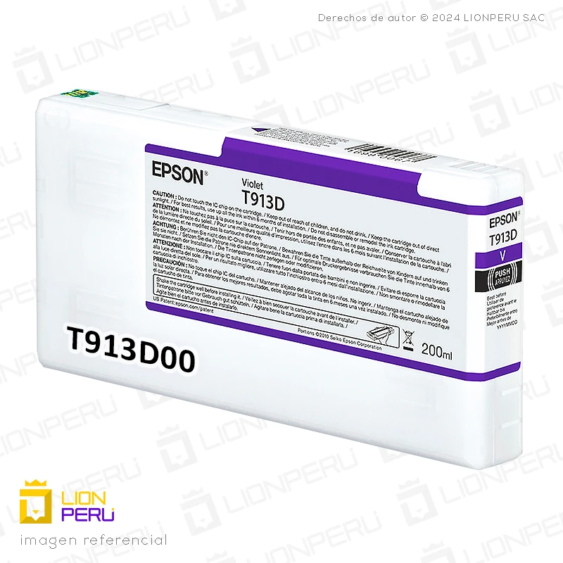Tinta Epson T913D00, T913D Violeta Original