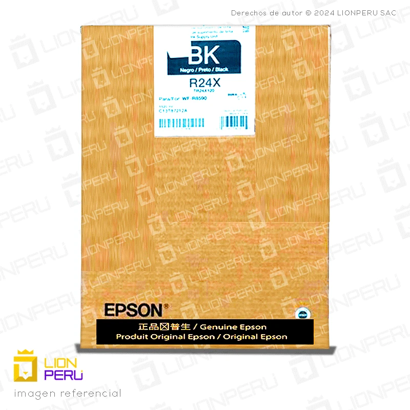 Tinta Epson TR24X120, TR24X1 Bolsa Original Negro