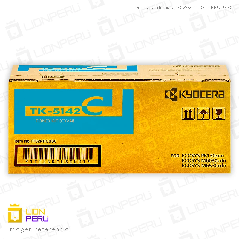 Toner Kyocera TK-5142C Cartucho TK5142C Original Cyan