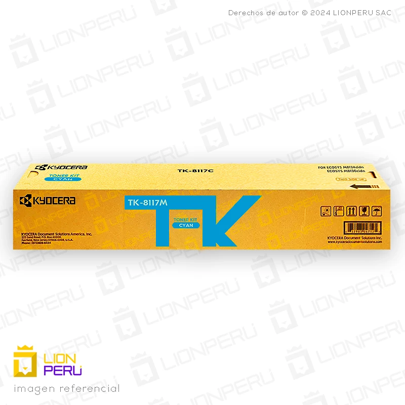 Toner Kyocera TK-8117C Cartucho TK 8117C Original Cyan