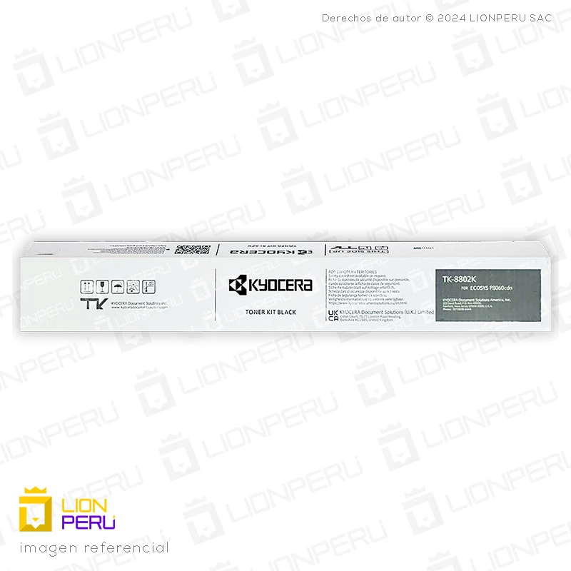 Toner Kyocera TK-8802K Cartucho TK8802K Original Black