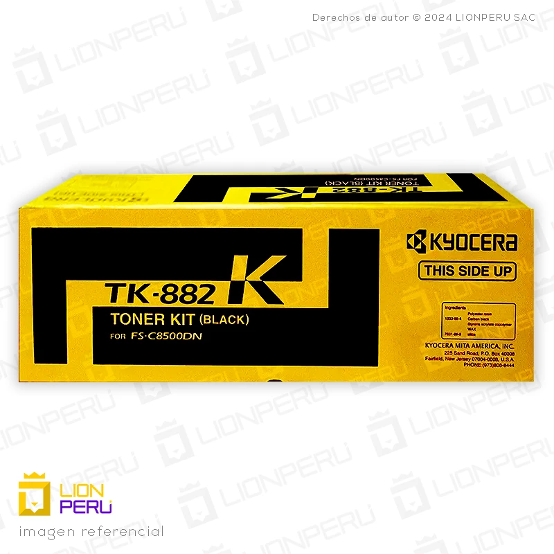 Toner Kyocera TK-882K Cartucho TK882K Original Black