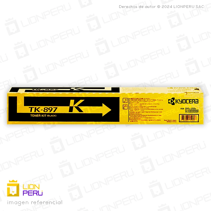 Toner Kyocera TK-897K Cartucho TK897K Original Black