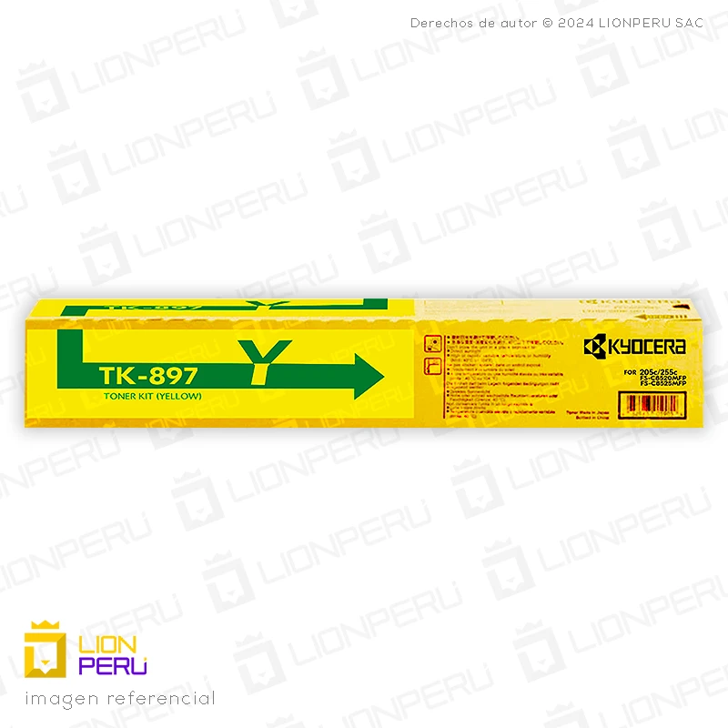 Toner Kyocera TK-897Y Cartucho TK897Y Original Amarillo