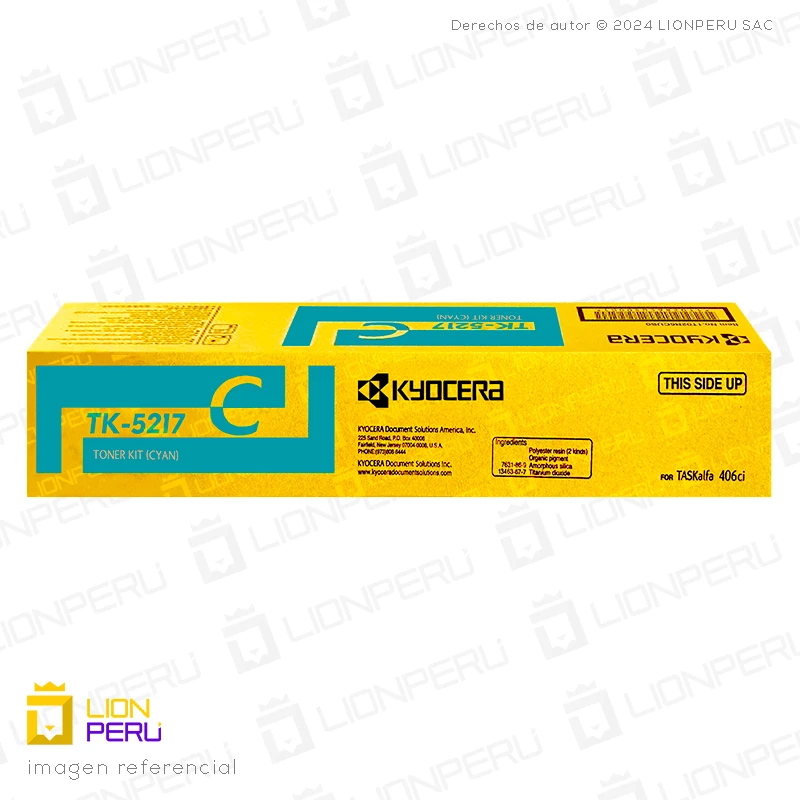 Toner Kyocera TK-5217C Cartucho TK5217C Original Cyan