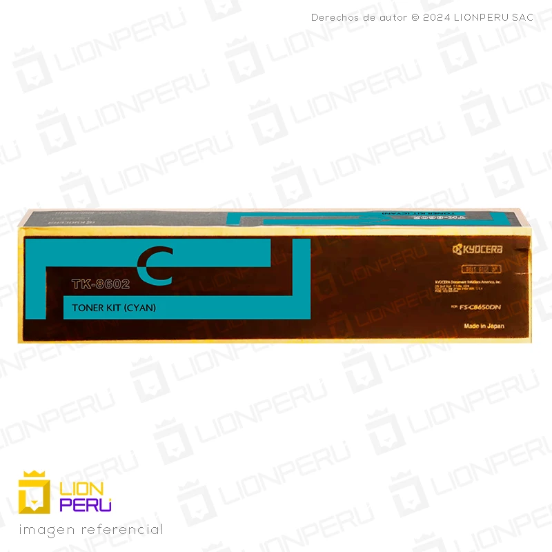 Toner Kyocera TK-8602C Cartucho TK8602C Original Cyan