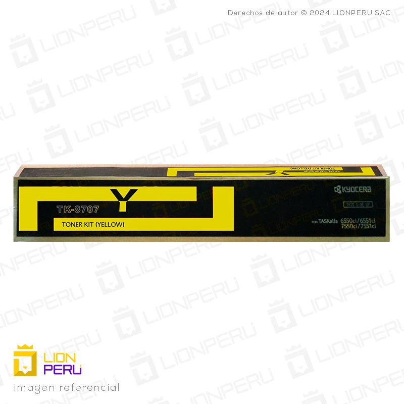 Toner Kyocera TK-8707Y Cartucho TK8707Y Original Yellow