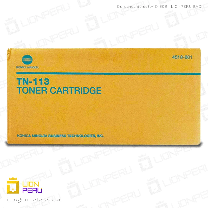 Toner Konica Minolta TN-113, TN113, 4518602 Negro