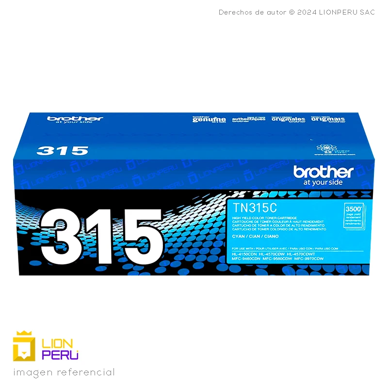 Toner Brother TN315C Cartucho TN-315C Cyan