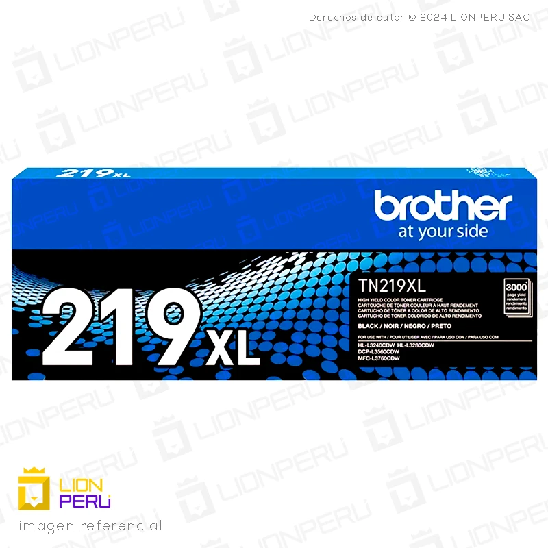 Toner Brother TN219XL BK Cartucho TN-219XL BK Black