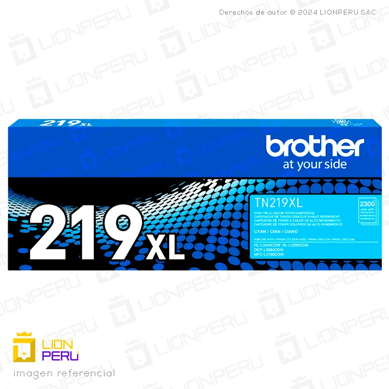 Toner Brother TN219XL C Cartucho TN-219XL C Cyan