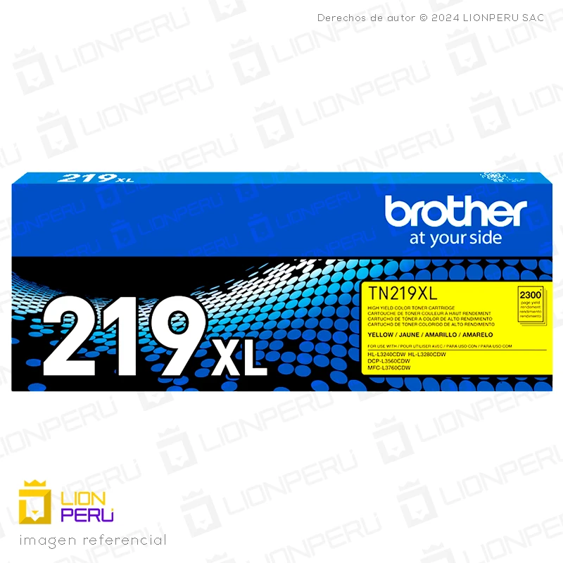 Toner Brother TN219XL Y Cartucho TN-219XL Y Yellow