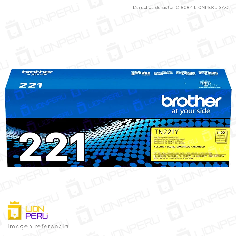 Toner Brother TN221Y Cartucho TN-221Y Yellow