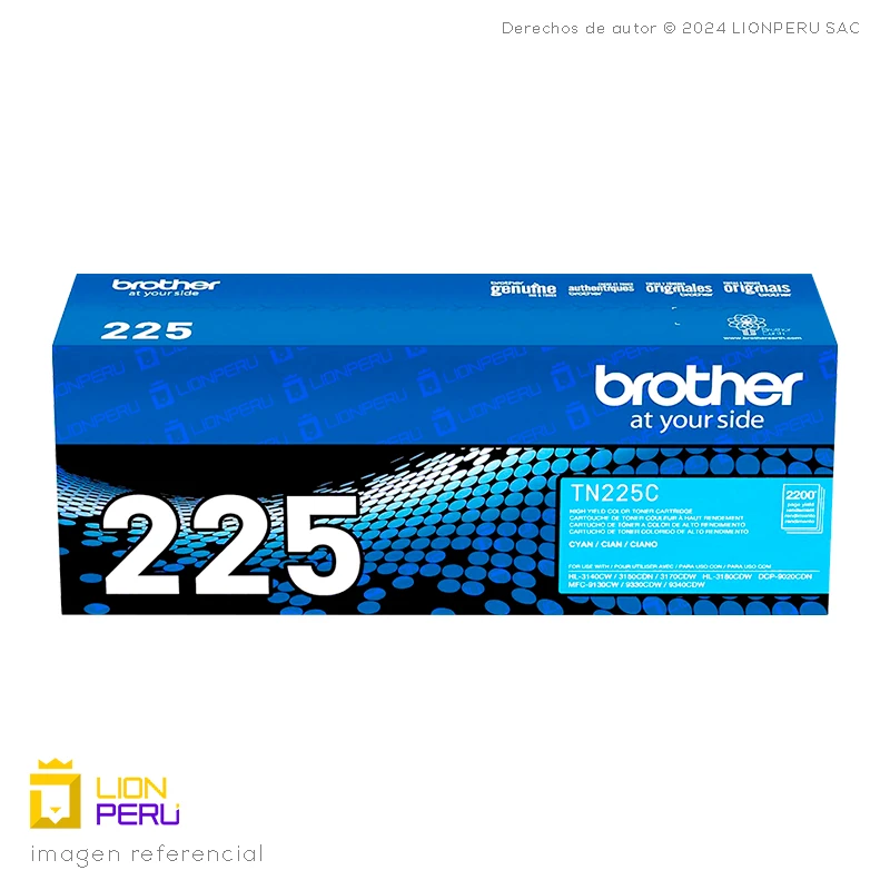 Toner Brother TN225C Cartucho TN-225C Cyan