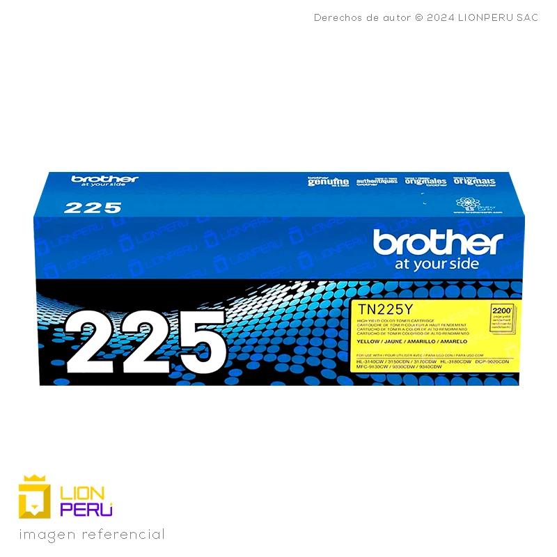 Toner Brother TN225Y Cartucho TN-225Y Yellow