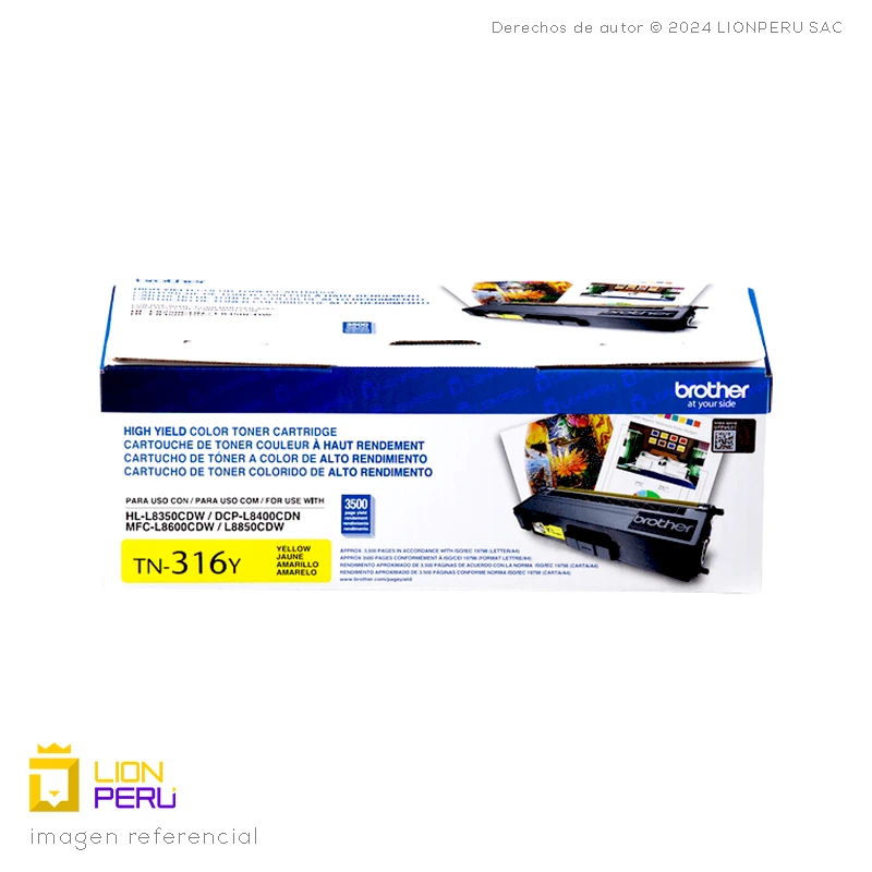 Toner Brother TN316Y Cartucho TN-316Y Yellow