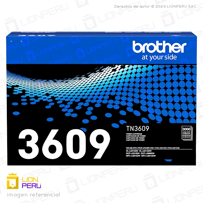 Toner Brother TN3609 Cartucho TN-3609 Black