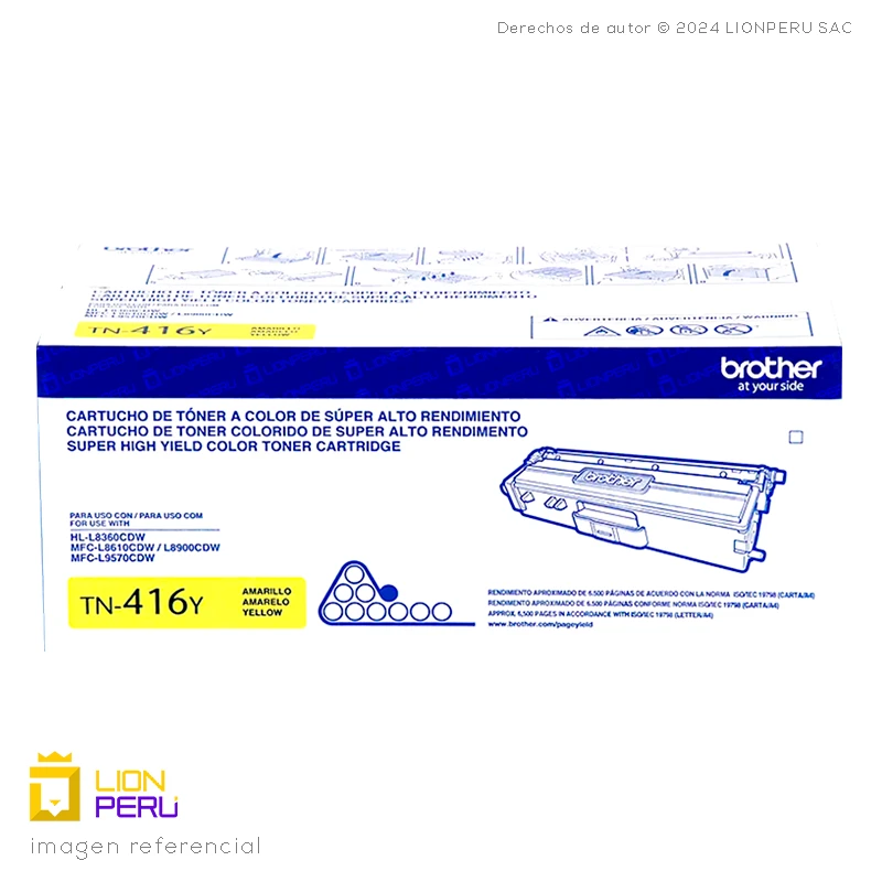 Toner Brother TN416Y Cartucho TN-416Y Original Yellow