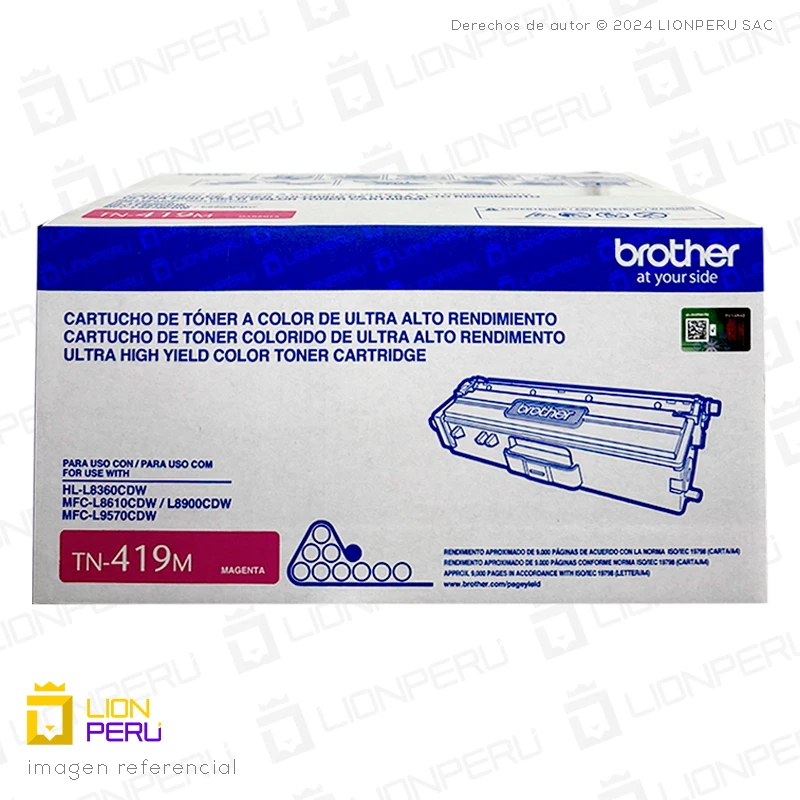 Toner Brother TN419M Cartucho TN-419M Original Magenta