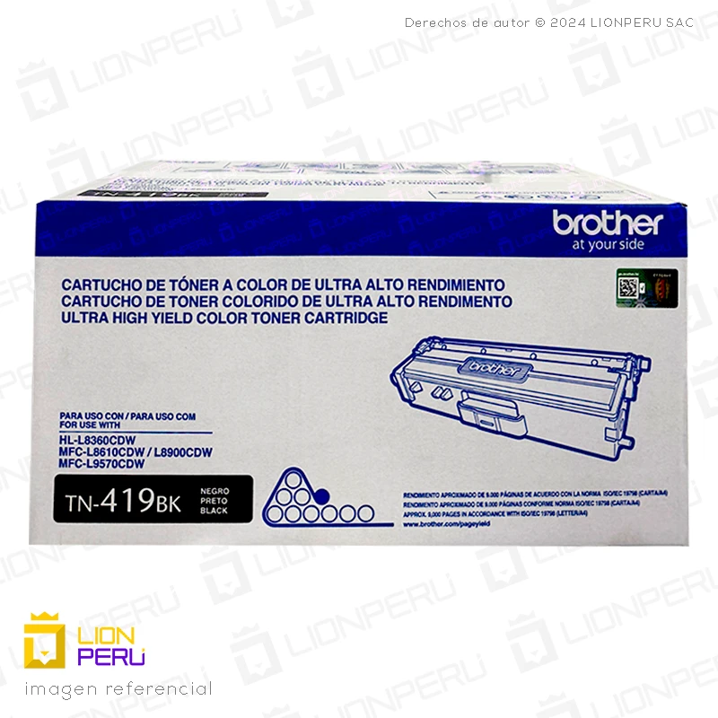 Toner Brother TN419BK Cartucho TN-419BK Original Black