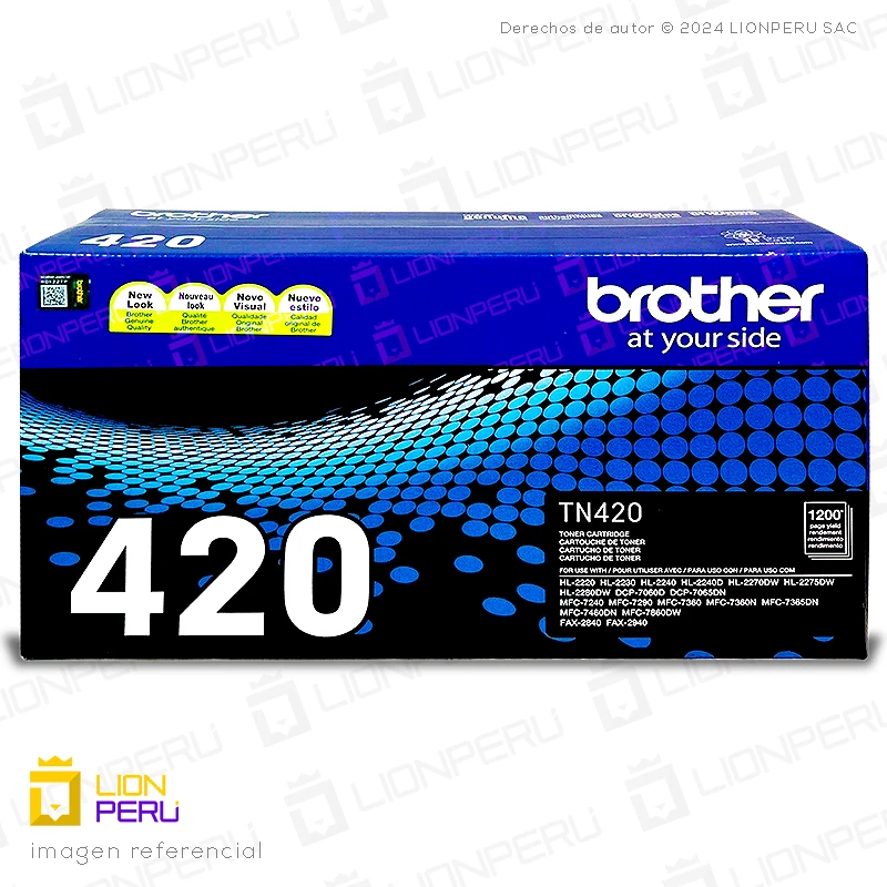 Toner Brother TN420 Cartucho TN-420 Original Black